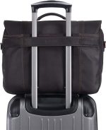 Kenneth Cole Reaction Show Business Full-Grain Colombian Leather Dual Compartment Flapover 15.6-inch Laptop Business Portfolio, Cognac - Image 5